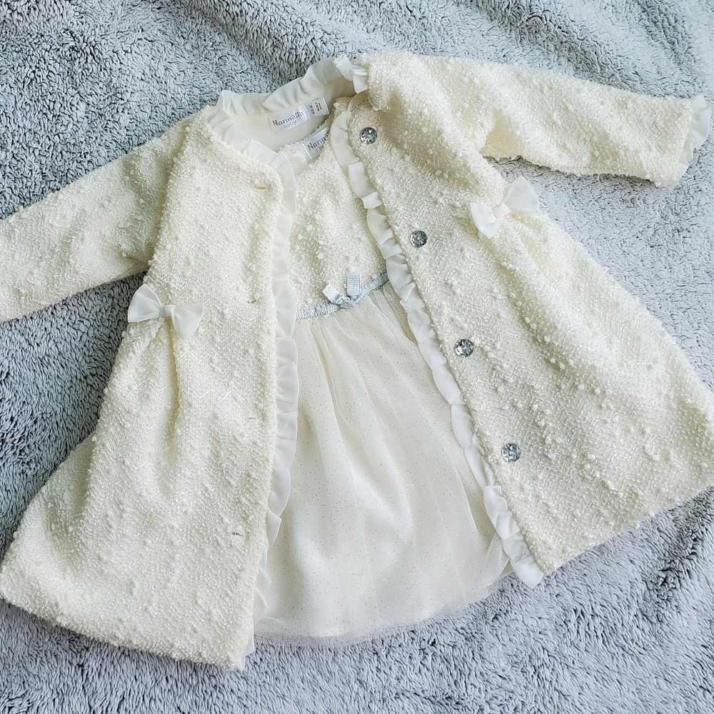 Nannette Baby 2-Piece Metallic Knit Jac